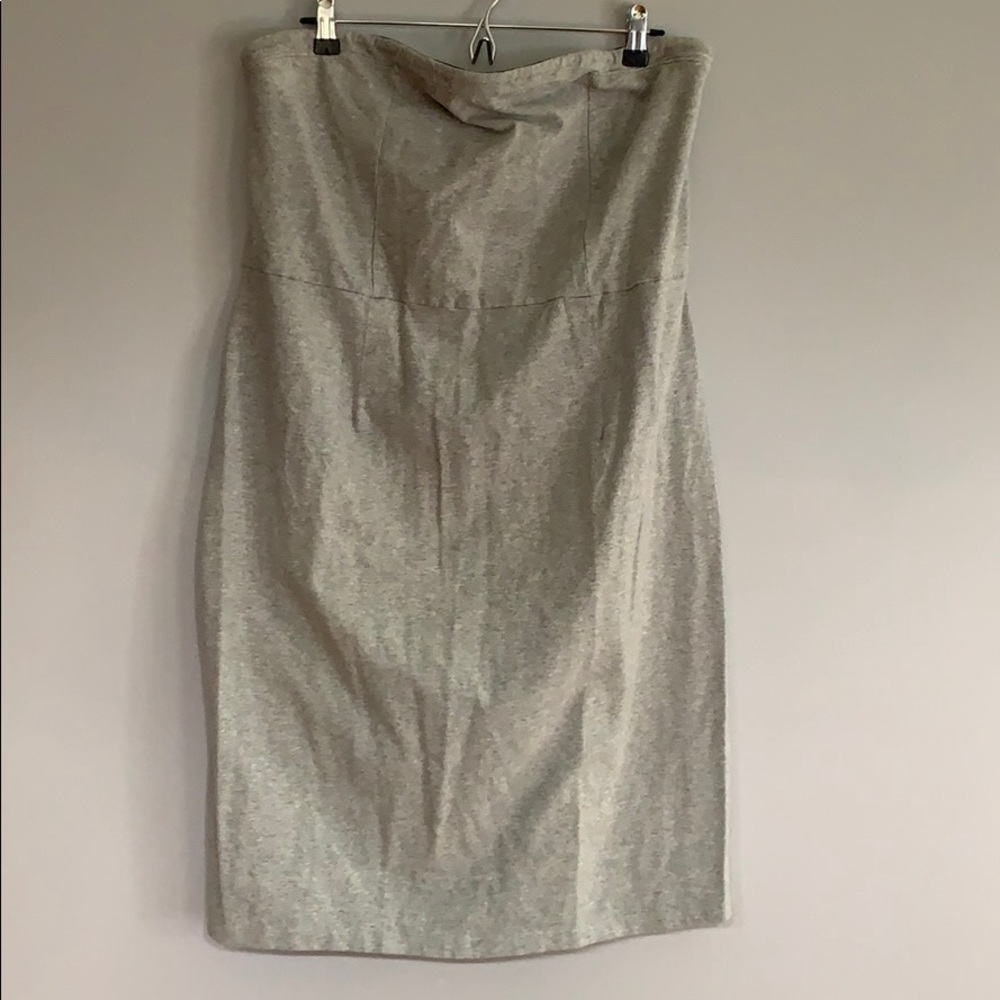 Strapless Grey Fitted Dress
